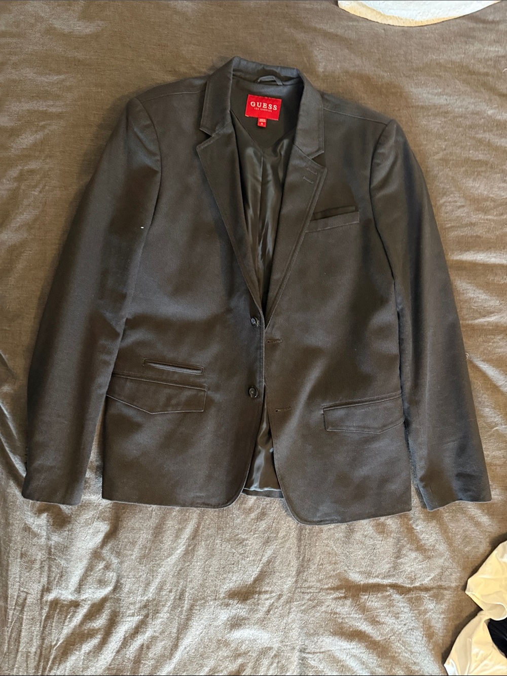 GUESS Men's Two-Button Blazer with Notch Lapel